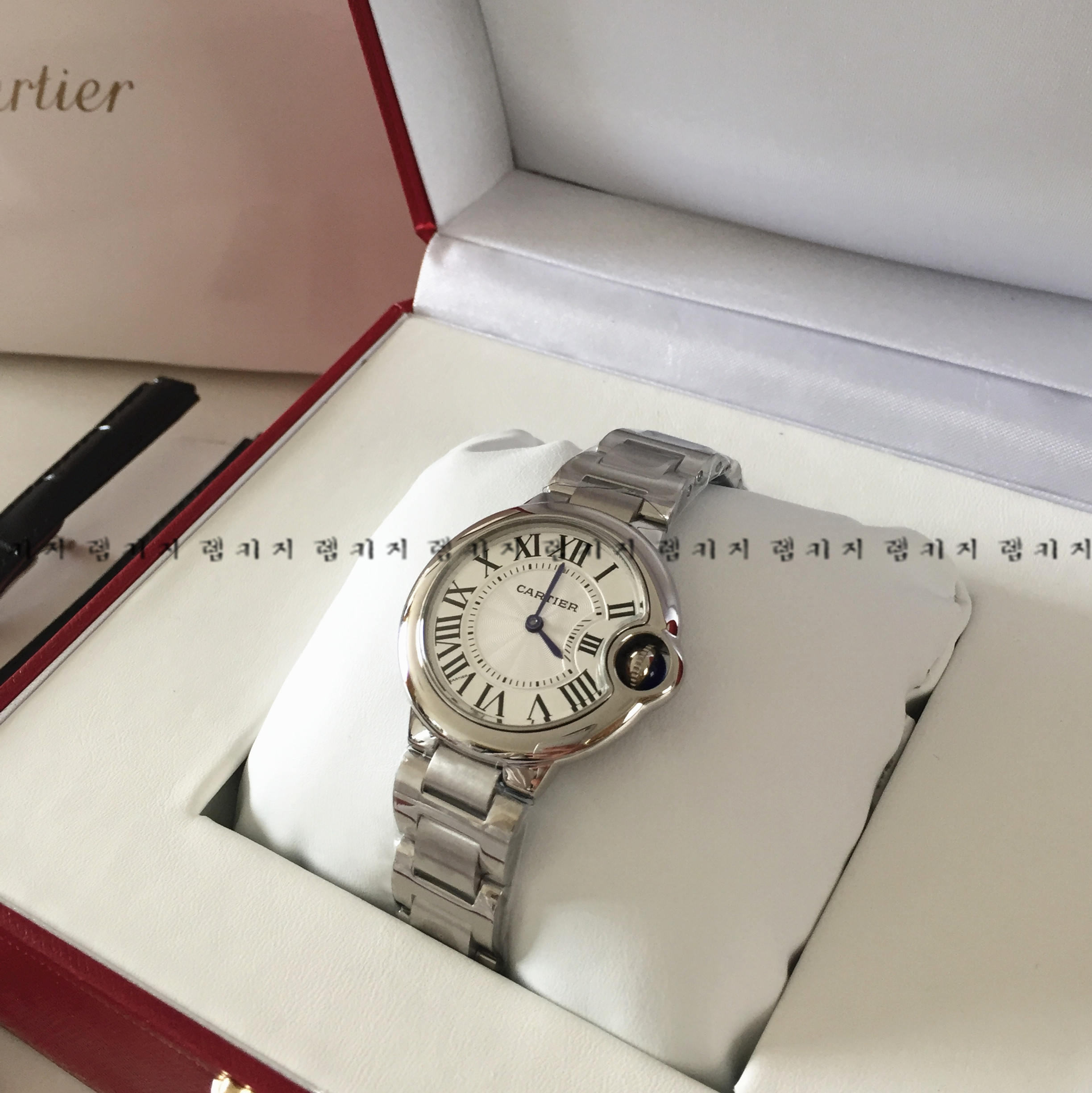 까르띠에 발롱블루 은장 남성용 메탈시계